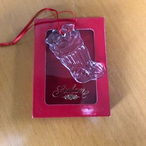 Gorham Crystal stocking ornament